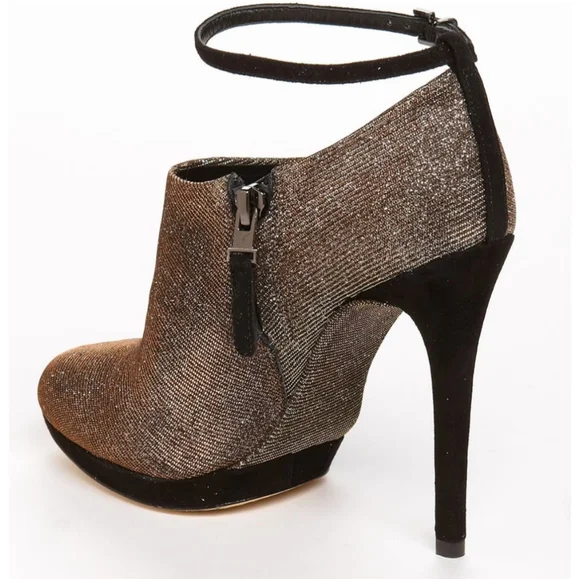 "Fruitera" metallic glitter ankle booties heels - Picture 5 of 7